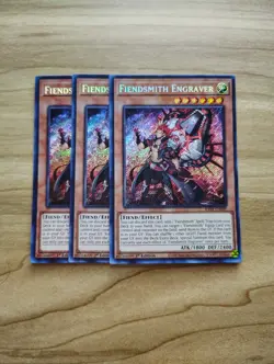 Yu-Gi-Oh! - Fiendsmith Engraver 3X - Secret Rare / Holo - RA04-EN049 - Image 1