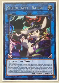 Yugioh Silhouhatte Rabbit MP25-EN090 2025 1st Edition Prismatic Secret Rare NM - Image 1