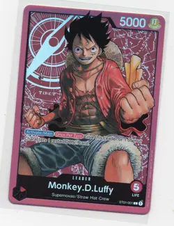 One Piece Monkey D. Luffy ST01-001 Pre Errata Leader ENG - Image 1