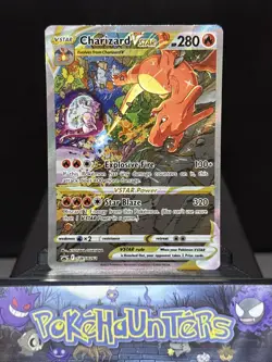 Pokemon Card Charizard VSTAR SWSH262 Black Star Promo Played - Image 1