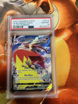 Blaziken Vmax TG15/TG30 Silver Tempest PSA Graded 10 Pokemon Trading Card Game - Image 1