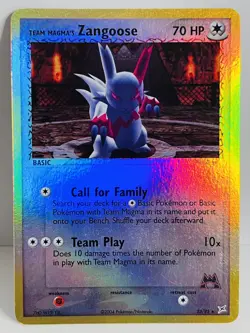 Pokemon Card - Zangoose - EX Team Magma vs Aqua - Reverse Holo Rare - 23/95 - Image 1