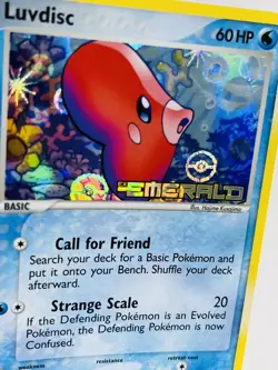Luvdisc 53/106 - Reverse Holographic- EX Emerald Stamped - Pokemon Card - Image 1
