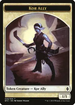 x10 Kor Ally Tokens (006/014) MTG Battle For Zendikar M/NM, English - Image 1