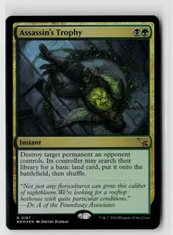 MTG MKM Karlov Manor Assassin's Trophy Foil x1 NM Rare - Image 1