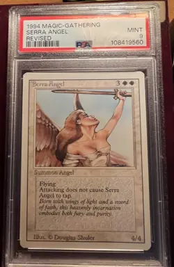 1994 Magic the Gathering Revised Serra Angel PSA 9 Mint - Image 1