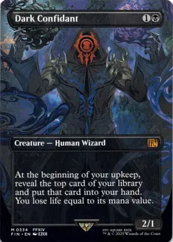 Dark Confidant BORDERLESS Final Fantasy Magic MTG NM - Image 1