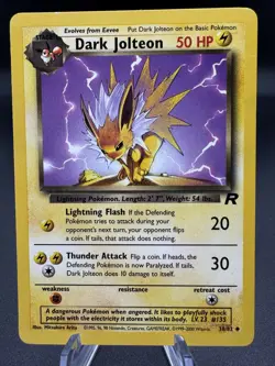 Pokemon TCG Dark Jolteon 38/82 Non-Holo Team Rocket Uncommon MP - Image 1