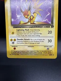 Pokemon TCG Dark Jolteon 38/82 Non-Holo Team Rocket Uncommon MP - Image 4