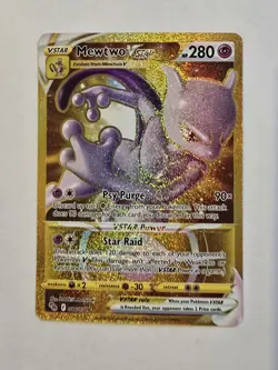 Mewtwo VSTAR 086/078 Pokemon GO TCG Gold Secret Holo Rare NM - Image 1