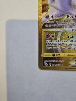 Mewtwo VSTAR 086/078 Pokemon GO TCG Gold Secret Holo Rare NM - Image 5