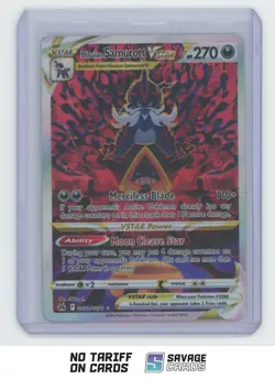 2023 Pokemon SWSH Crown Zenith Galarian Gallery Full Art Hisuian Samurott V STAR - Image 1
