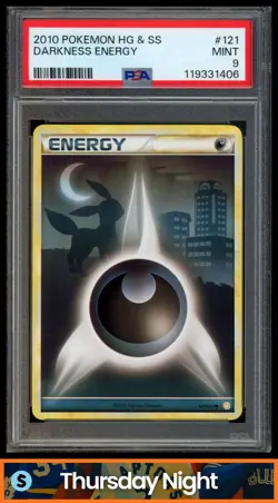 2010 POKEMON HEARTGOLD & SOULSILVER #121/123 DARKNESS ENERGY PSA 9 - Image 1