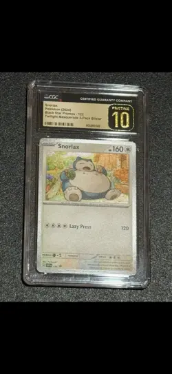 CGC 10 Pristine Snorlax SVP 122 Black Star Promo Pokemon Twilight Masquerade 💎 - Image 2