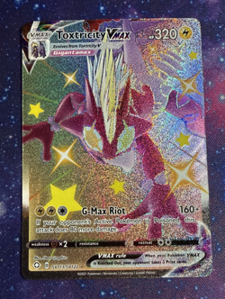 Pokemon TCG Toxtricity VMAX Shining Fates Holo Card SV113/SV122 - Image 1