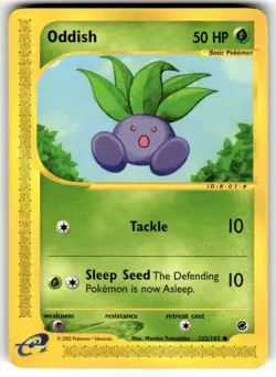 Pokemon Card - Expedition 122/165 - ODDISH (common) - NM - Image 1