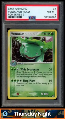 2006 POKEMON POP SERIES 2 #6/17 VENUSAUR HOLO PSA 8 - Image 1