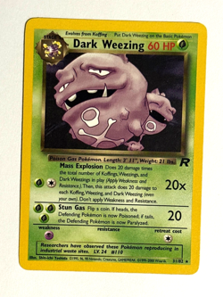 Pokemon TCG Dark Weezing 31/82 Unlimited Rare Team Rocket - Image 1
