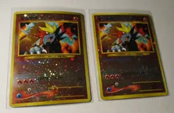 Pokemon TCG Neo Premium File 2 Entei Reverse Holo Card #244 X2 Japanese Vintage - Image 1