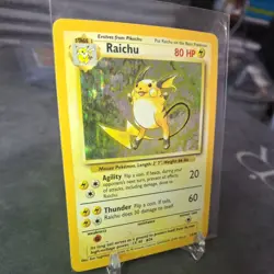 Raichu 14/102 Base Set Holo 1999 Pokemon Card WOTC LP-MP condition - Image 4