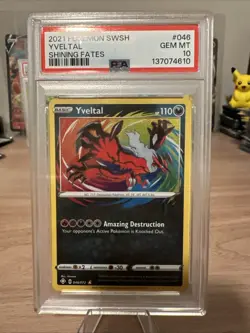 Pokemon Yveltal 046/072 Amazing Rare Shining Fates PSA 10 - Image 1
