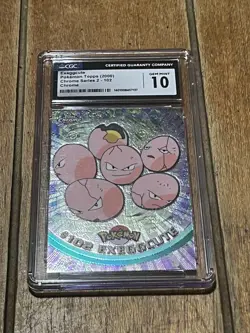 2000 Pokemon topps chrome series 2 Exeggcute Cgc 10 Pop8! L@@k! Rare! - Image 1