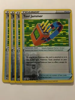 Pokemon Card Battle Styles 4x Playset Reverse Holographic Tool Jammer 136/163 - Image 1