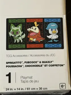 Official Pokemon Center "Sprigatito Fuecoco & Quaxly" Paldea Playmat - Brand New - Image 1