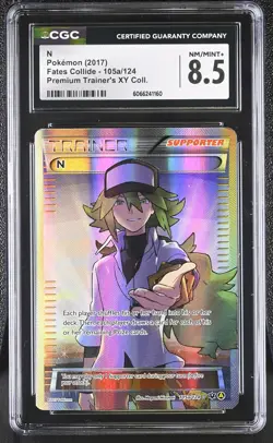 CGC 8.5 N 2017 Fates Collide 105a/124 Holo Pokemon Card - Image 1