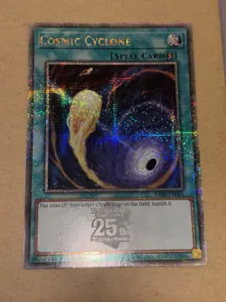 Cosmic Cyclone RA02-EN061 Quarter Century Secret Rare YuGiOh! NM - Image 1