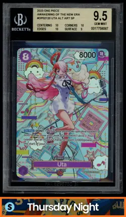 2023 ONE PIECE AWAKENING OF THE NEW ERA #OP02-120 UTA ALTERNATE ART SP BGS 9.5 - Image 1