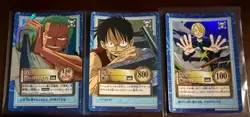 ONE PIECE Holo Luffy Zoro Sanji Vintage Carddass Hyper Battle Japanese Bandai - Image 2