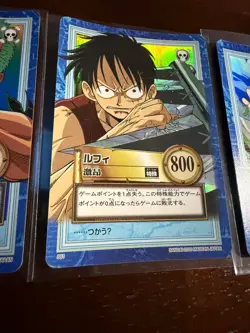 ONE PIECE Holo Luffy Zoro Sanji Vintage Carddass Hyper Battle Japanese Bandai - Image 4