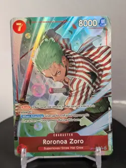 Roronoa Zoro OP14-015 Alternate Art - Azure Sea's Seven One Piece English Alt NM - Image 1