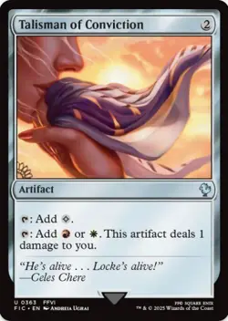 1 x Talisman of Conviction - Final Fantasy Commander - LP - MTG - Image 1