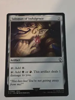 Talisman of Indulgence U Commander: FINAL FANTASY 366 MTG Magic Card NM - Image 1