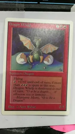 MTG Magic the Gathering Unlimited DRAGON WHELP - Image 1