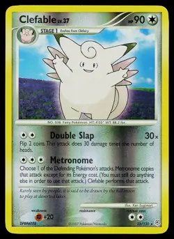 Pokemon Card - Clefable Diamond and Pearl 22/130 Rare Reverse Holo - Image 1