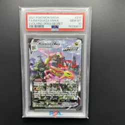 Pokemon 2021 Rayquaza VMAX 218/203 Alt Art Evolving Skies Secret GEM MINT PSA 10 - Image 1