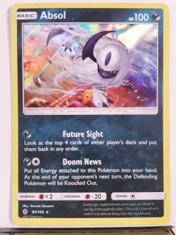 HOLO Absol 81/145 LP - Guardians Rising Sun Moon Pokemon Card $2 Flat Shipping - Image 1