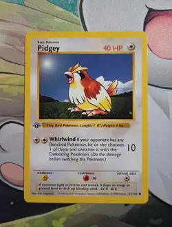 Pokemon TCG: Base Set - 1st Edition Pidgey 57/102 Shadowless [LP] - Image 1