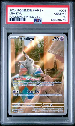 2024 POKEMON SVP EN-SV BLACK STAR PROMO #075 MIMIKYU PSA 10 - Image 1