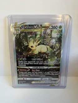 Pokemon TCG Leafeon VSTAR Holo Card Crown Zenith: Galarian Gallery GG35/GG70 - Image 1