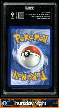 2024 POKEMON SV STELLAR CROWN - SCR EN #143/142 BULBASAUR TAG 9 - Image 2
