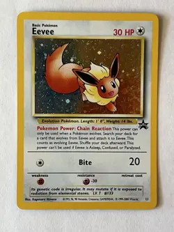 Eevee Black Star Promo 11 RARE Holo Pokemon Card - Image 1
