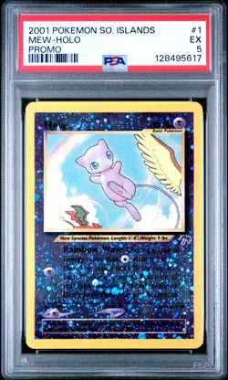 2001 POKEMON SOUTHERN ISLANDS PROMO #1 MEW-HOLO PSA 5 - Image 1