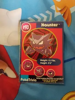 VTG Vintage POKEMON Haunter #93 TRADING CARD Burger King Nintendo TCG Pokemon TV - Image 1