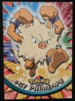 Primeape #57 Topps Black Label TV Animation Edition Non Holo Pokemon TCG 1999 MP - Image 1
