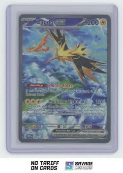 2023 Pokemon Scarlet & Violet 151 Special Illustration Rare Zapdos ex #202/165 - Image 1