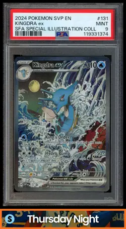 2024 POKEMON SV BSP SVP EN #131 KINGDRA EX SFA SPECIAL ILLUSTRATION COLL. PSA 9 - Image 1